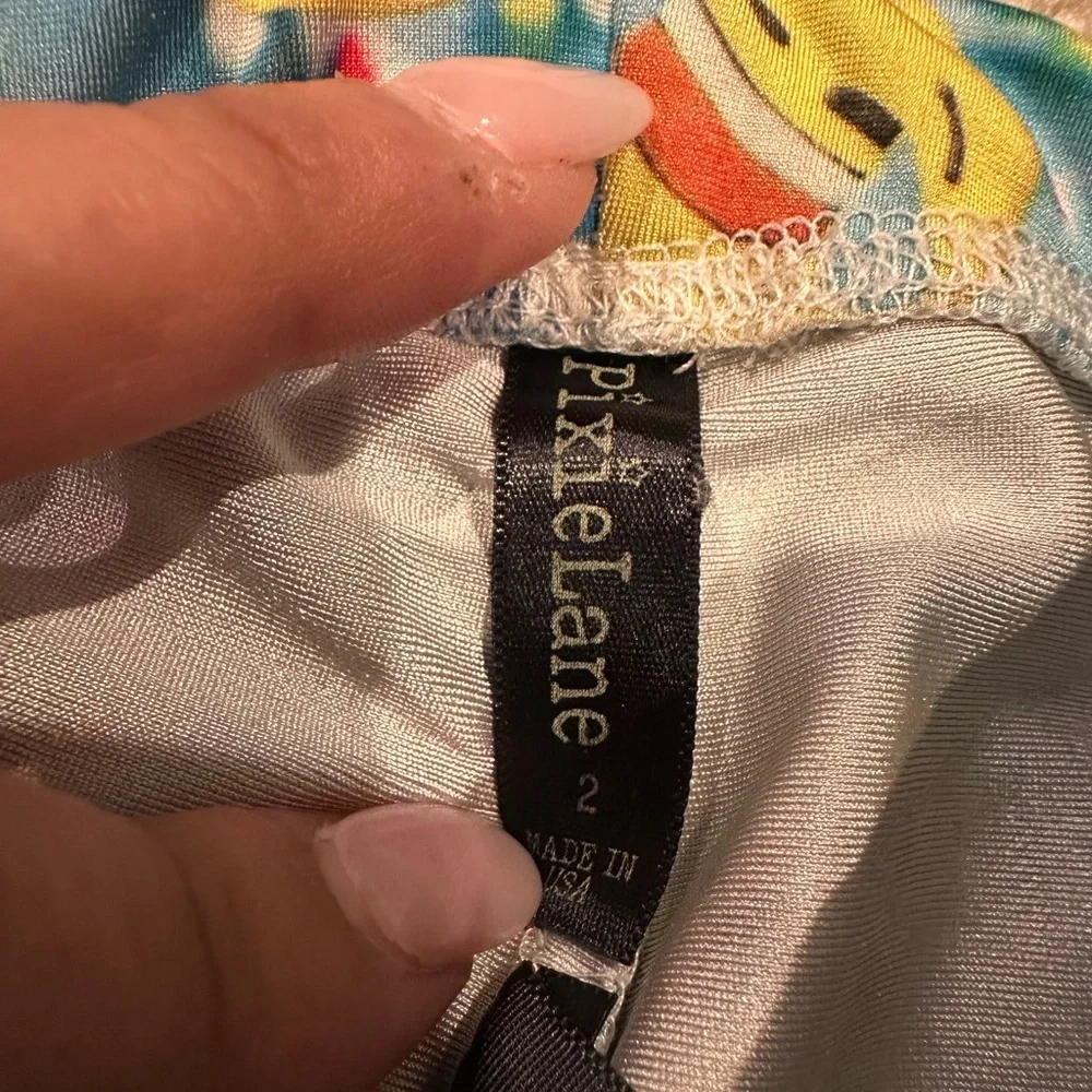 PixieLane Emoji Print Blue Pants